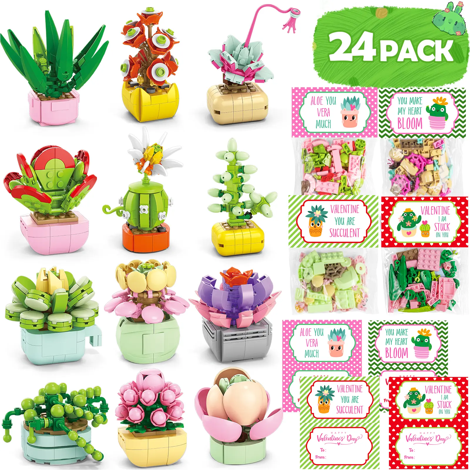 A1.Succulents - 24 PCS