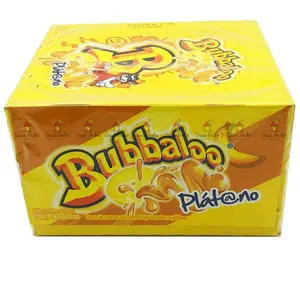 Bubbaloo Sabor Platano Gum with Delicious Banana Flavor, 47 Pieces per Pack