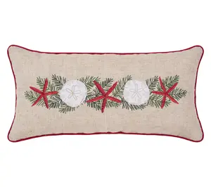 Starfish Garland Pillow by Valerie