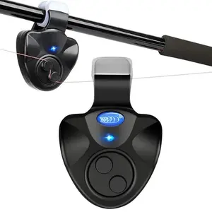 WCW- Fishing Bite Alarm, Fishing Bite Alarm with LED Light, Outdoor Fishing Accessories for Day & Night Fishing,?Christmas Gift