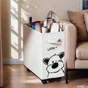 1 PCS Foldable Fabric Storage Box, Under Desk Organizer with Wheels, Multi-Functional Storage Bag, Home Office Sorting Solution