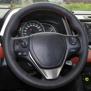PU leather Automotive steering wheel cover suitable for Toyota Corolla (2013-2017), Subaru iM (2016), and Auris (2013-2016).