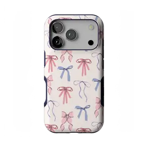 Casely iPhone 17 Pro Case | Coquette Girlie | Pastel Bows | Bold Protective Design | Compatible with MagSafe