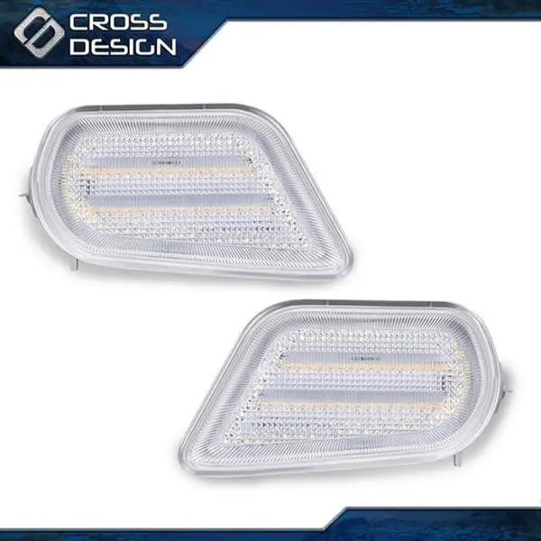 CROSSDESIGN LED Front Corner Turn Signal Lights for 98-02 Pontiac Firebird Trans Am, Automotive Indicator Lights Enhancing Driving Safety, Led Lights