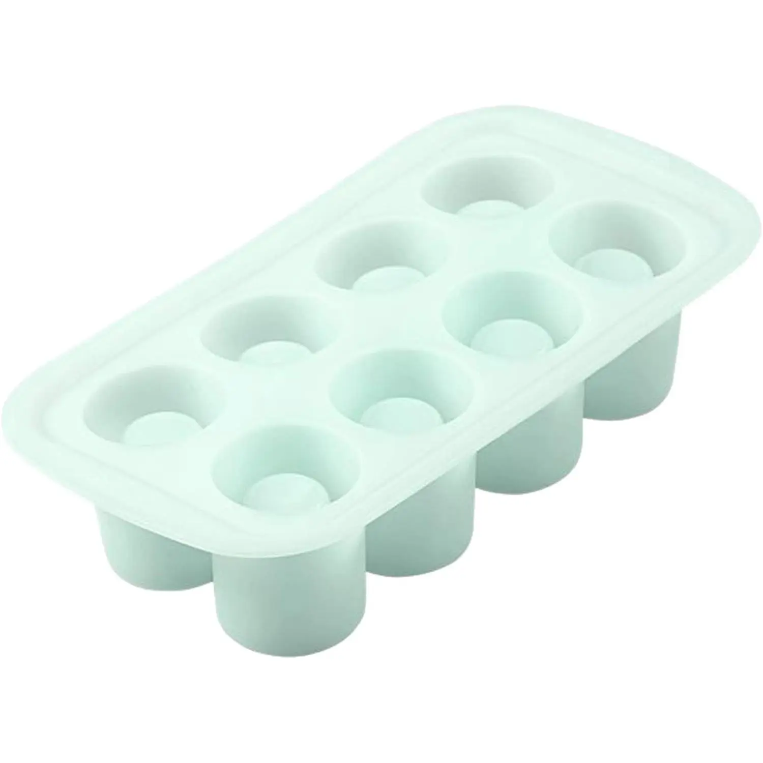 8-Cavity Round Edible Shot Glass Mold - Dishwasher Safe Baking Tin for Ice Cream, Cold Drinks, Party Use