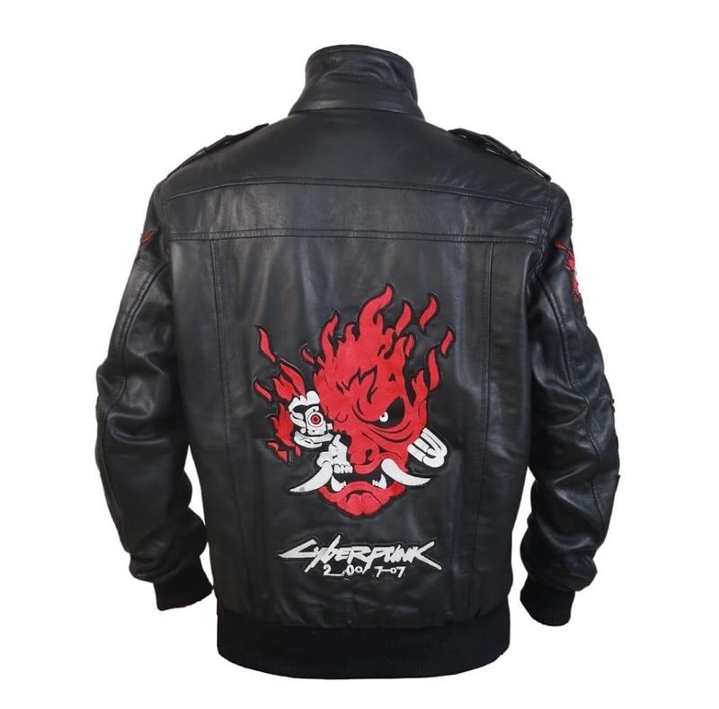 Handmade Black Cyber Punk 2077 Samurai Jacket with Hoodie for Men/Women