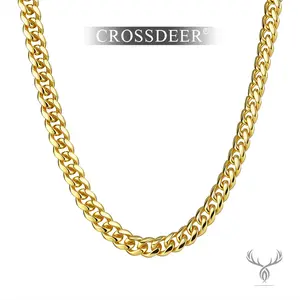 CrossDeer 18K gold-plated necklace—affordable yet fashionable, featuring multi-angle reflections for a brilliant shine; an ideal gift for fashion enthusiasts.