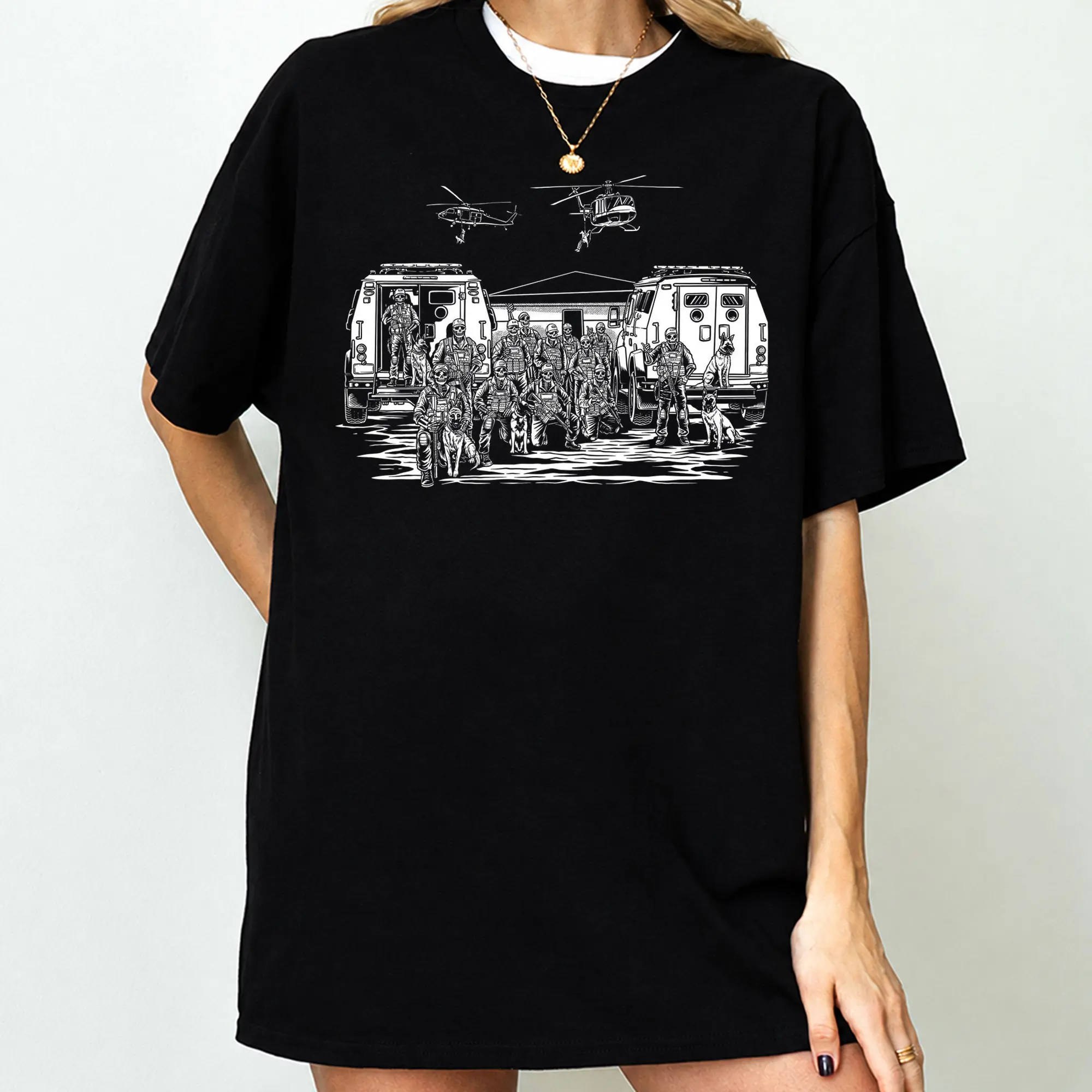 [100% Cotton] SWAT Police Tactical Unit T Shirt, Law Enforcement Graphic Tee, Tactical Team Police Shirt, K9 Unit First Responder Tshirt, Special Operations Graphic Tee, Patriotic Police Support Shirt, SWAT Gift For Men Women