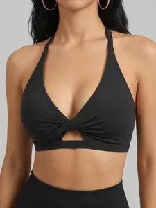 Women's Yoga Bra with Two Back Straps, Quick-Dry High-Strength Sports Bra, Strappy Workout Bra, Comfortable Home Wear, Ideal for Gym and Fitness, Hollow Back Activewear, Fitness Training Clothes, Strappy Sports Bras, Sportswear Bra