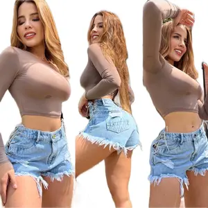 Colombian High Waisted Jeans K1426 - Comfortable Rigid Fabric, Soft and Flattering Fit, Available in Any Color, Ideal for Any Occasion - Womenswear