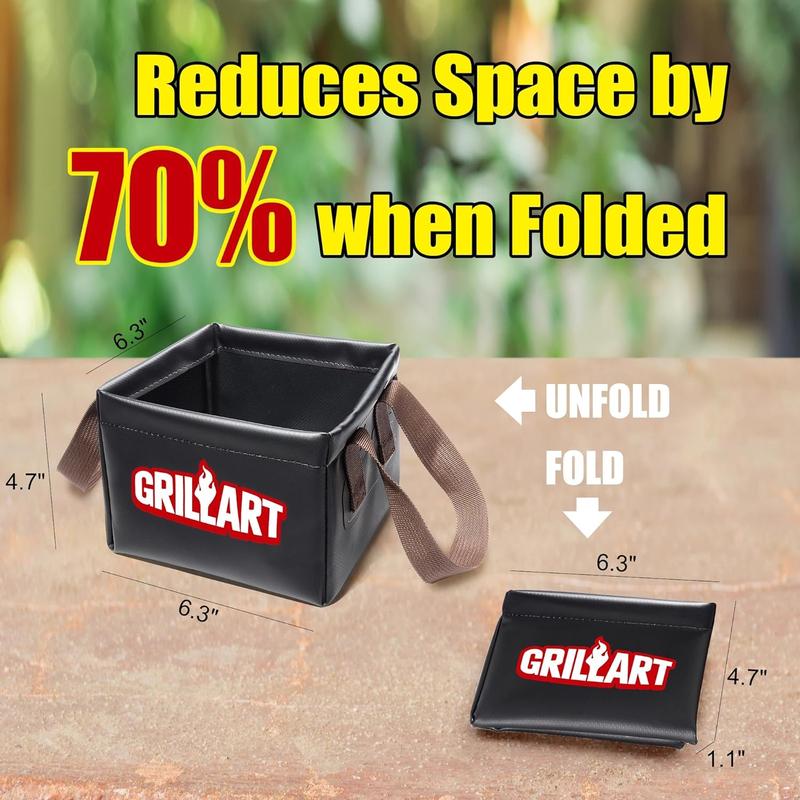 GRILLART SteamWizards Grill Brush Bristle Free Bundle with Replacement Head (1 Pack), Soak Basin(1 Pack)