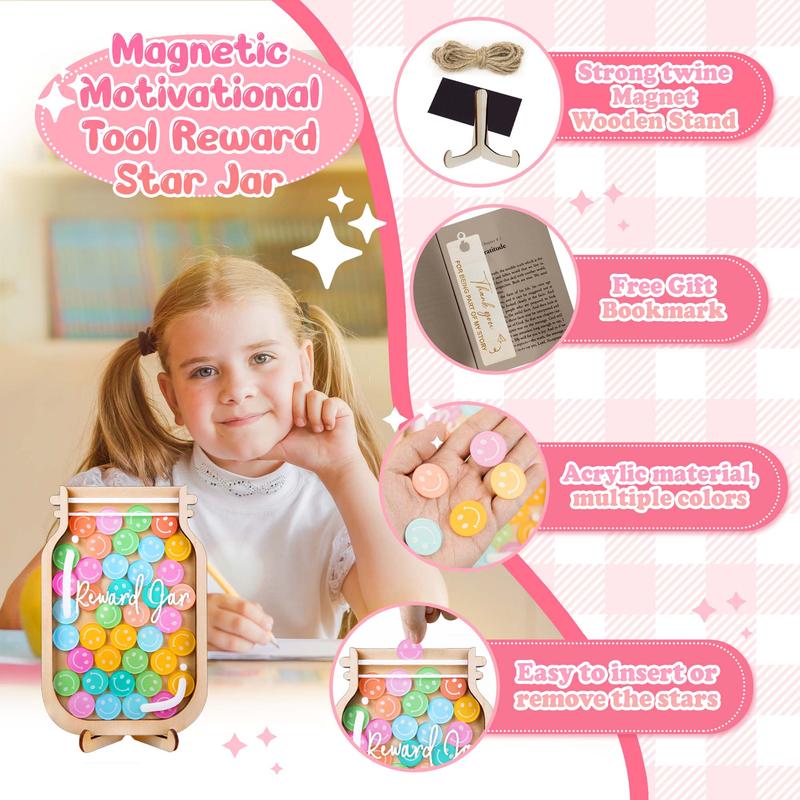 Magnetic Reward Jar with 45 Tokens 9" Wooden Jar for Kids & Teachers Self-discipline Reward Jar for Kids DIY Name Chart Included Perfect for Potty Training & Classroom Behavior Tracking Home Decor Magnetic Reward Jar with 45 Tokens 9" Wooden Jar for Kids & Teachers Self-discipline Reward Jar for Kids DIY Name Chart Included Perfect for Potty Training & Classroom Behavior Tracking Home Decor