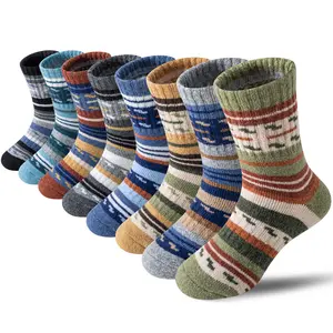 8 Pairs Kids Merino Wool Hiking Socks for Toddlers Boys Girls Warm Thick Thermal Crew Boot Heavy Cozy Gift Socks