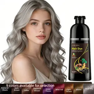 Trendy Salon-Quality Hair Dye Shampoo 500ML, 30-Minute Color Development, Coverage, Long-Lasting Vibrant Shine, Plant-Based Formula