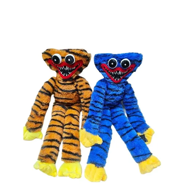 Tiger Print Huggy Wuggy Plush Poppy Playtime Horror Game Stuffed Animal for Kids