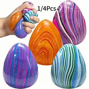 Colorful Textured Egg Squeeze Toy Set, Stress Relief Cube, Pressure Ball, Party Filler, Birthday Gift, Sensory Decompression Toy, Squishies