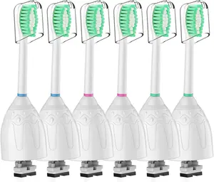 Replacement Toothbrush Heads Compatible with Philips Sonicare and More Click-on Handles 6  Pack White