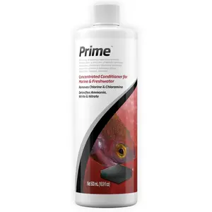 Freshwater and Saltwater Aquarium Water Conditioner Concentrated Chlorine Chloramine and Heavy Metal Remover 500 ml