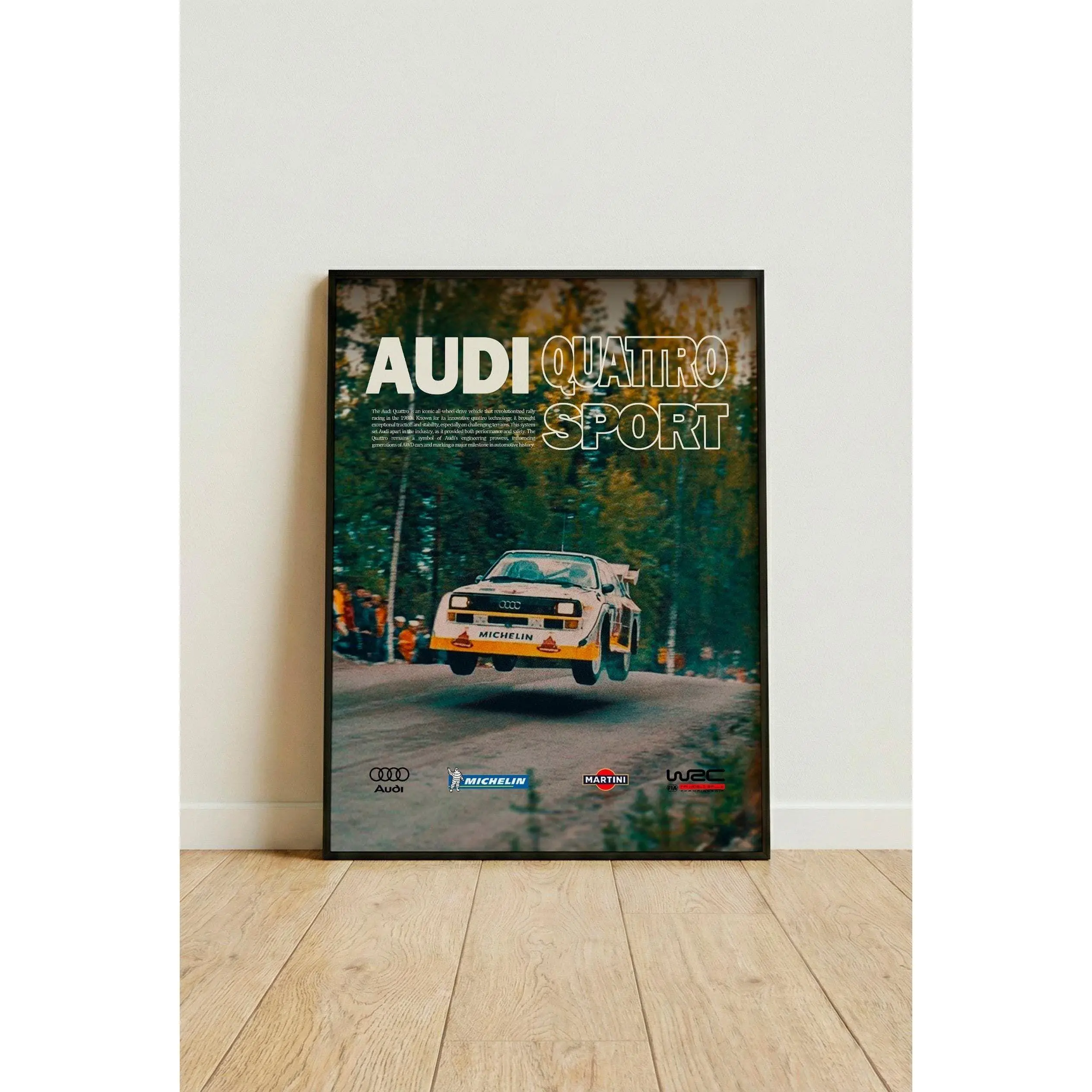[Racing Decor - Sale Up To 40%] [Unframe] Audi Quattro S1 Poster, Group B Rally Wall Art, Vintage Motorsport Racing Print, Classic Rally Car Decor, Man Cave Automotive Artwork, Gift for Fans