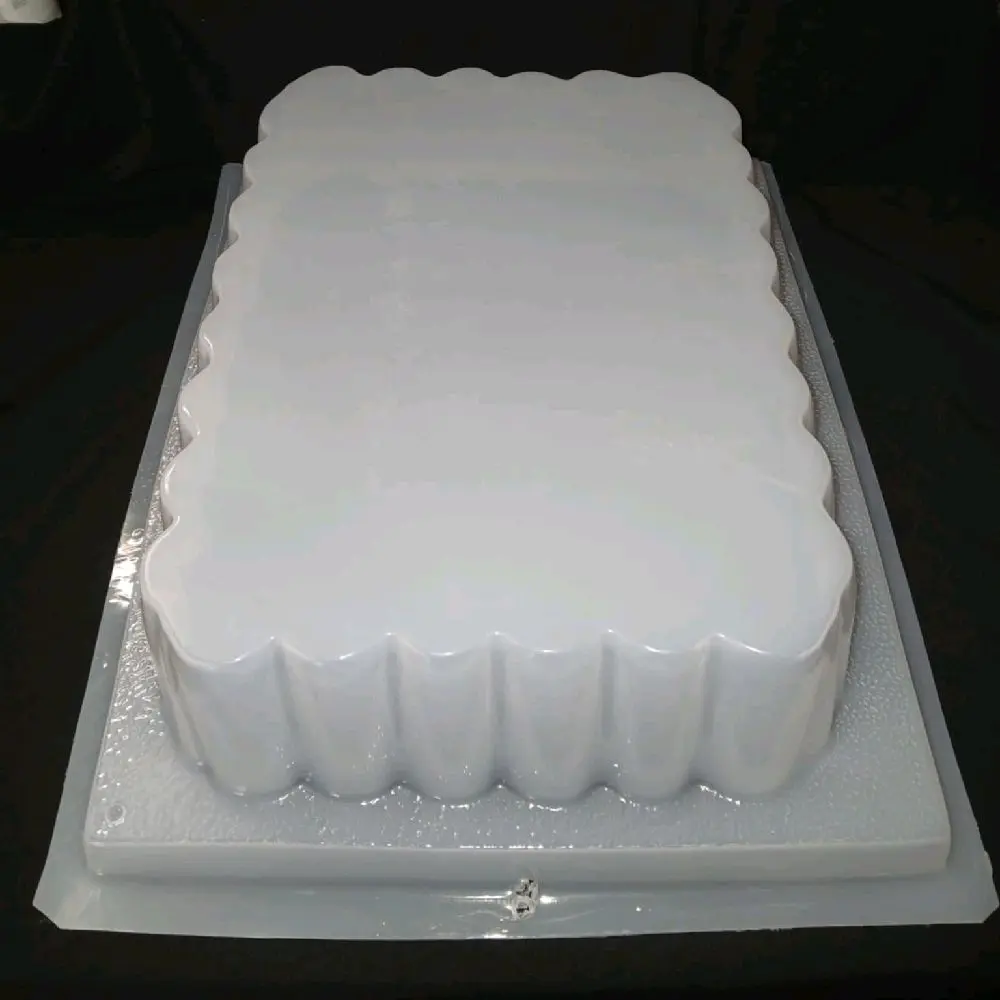 Rectangle 7 Scalloped Dessert Mold