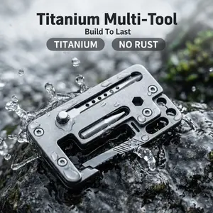 Outdoor Camping Multi-function Tool, Titanium Alloy Multi-Tool, EDC Mountaineering Keychain, Wrench, Screwdriver, EDC Keychain Gadget,Portable EDC Tool, Compact Camping Utility Gear,Everyday Carry Gear for Men