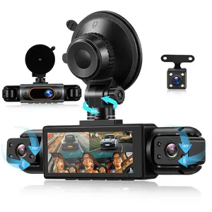 4 Channel 360° Dash Cam Front and Rear Inside Left Right, 3.16 Inch FHD 1080P IPS Dashcam Supports Night Vision, Loop Recording, 24/7 Recording Parking Mode Monitor, Reverse View,Summervibes,fathersdaygift, Car Dashboard Camera, Hd Automotive Dashcam