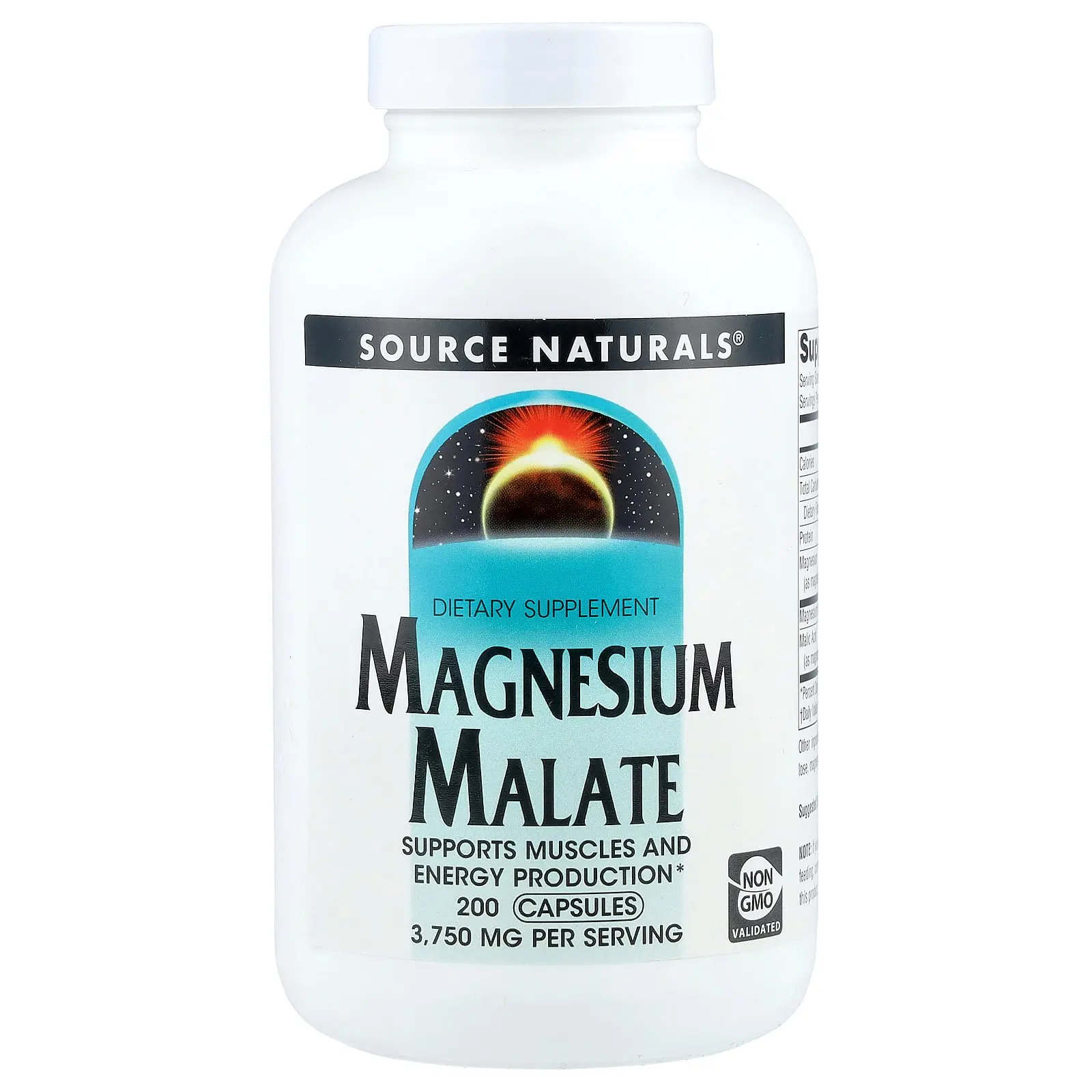 Source Naturals Magnesium Malate, 200 Capsules