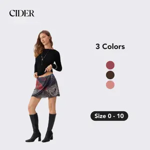 Cider Chiffon Low Rise Aztec Asymmetrical Knotted A-line Mini Skirt