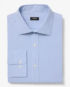 Express Striped Modern Slim Spread Collar Stretch Cotton 1MX Dress Shirt