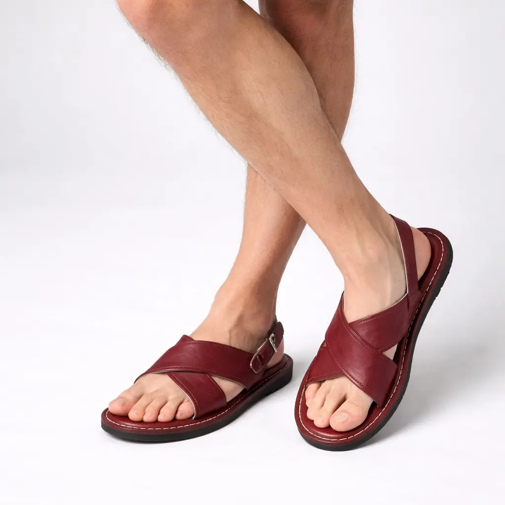 Men's Huarache De Hombre CRUZADO Acoginado w/Buckle -Mexican Sandals