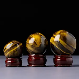 Tiger's Eye Crystal Sphere – Polished Gemstone for Courage, Confidence & Protection – Natural Healing Orb for Spiritual Growth and Energy Balance