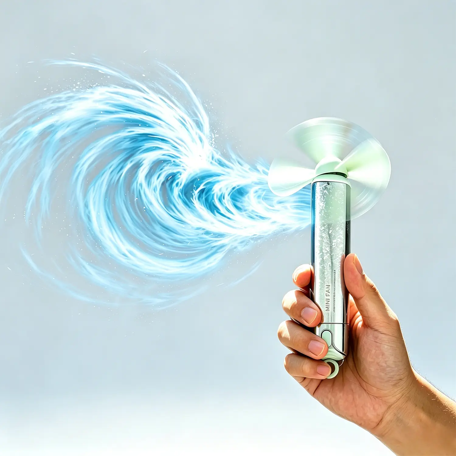 USB Rechargeable Mini Pocket Fan, Portable Quiet Personal Cooling Fan with Tent Repair Kit for Camping Hiking Beach Travel