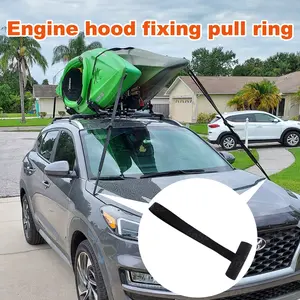 Car Multi-Function Fixed Strap, Engine Hood and Trunk Universal Tie Down Belt, Secure Vehicle Cargo Fastening, Durable Automotive Accessory