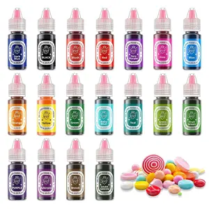18 Oil Based Food Coloring 0.25 fl oz Bottle Set for Chocolate Christmas Birthday Parties Cake Decoration Candy Melting Dye Baking Cookies Fudge Meringue
