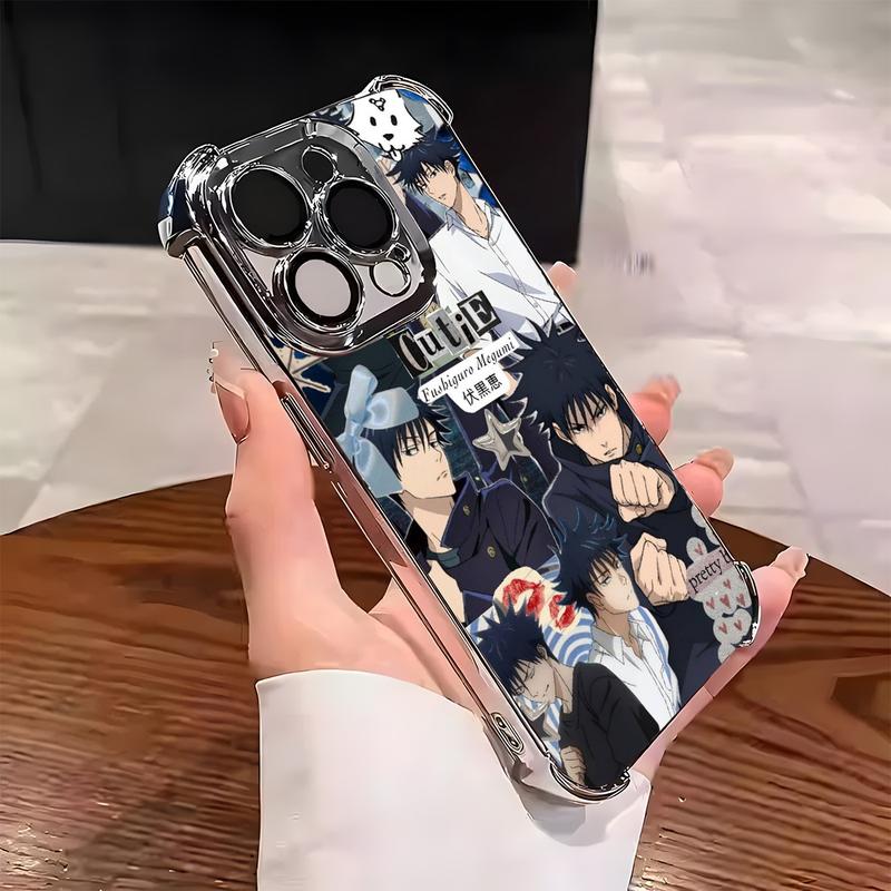 Jujutsu Kaisen Fushiguro Megumi Anime Fan Phone Case Cute Pretty Boy Artwork for Halloween Christmas Gift Compatible with iPhone 11/12/13/14/15/16 (Pro Max/Plus)