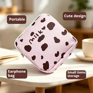 Cute Cartoon Digital Storage Bag, Portable Ccd Camera Case, Earphone Data Cable Charger Hard Drive Organizer, Convenient and Stylish