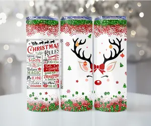 #39 Rudolph Christmas Rules Tumbler
