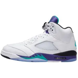 Jordan 5 Retro Grape 2025 NEW White & Purple Sneakers for Men Classic Retro Series Fashion Trends