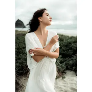 Nomad Metallic Thread Maxi Dress - White