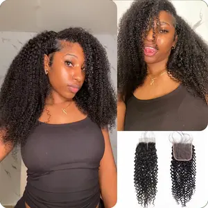 [LIVE ONLY CLEARANCE] Wequeen Transparent & HD Lace Closure 10A Grade 2"x6";4"x4";5"x5";13"x4" Upgrade Body Wave Straight #1B Natural Black 12-20inch Budget Friendly Wig