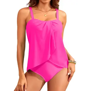 Tempt Me One Piece Swimsuit for Women - Flyaway Layer Tummy Control Bathing Suit Swimwear