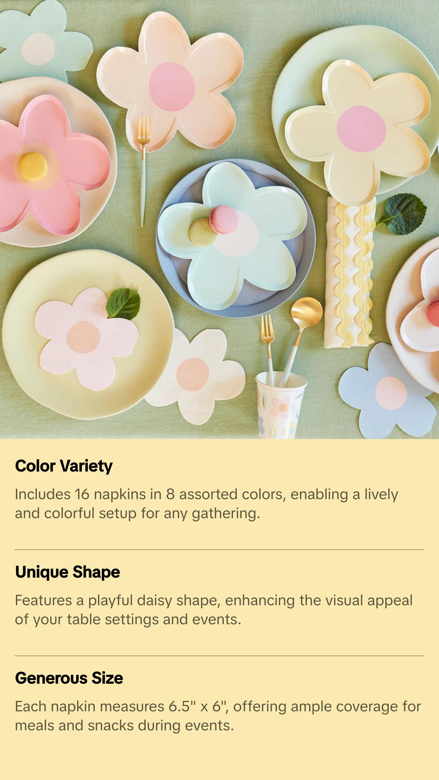 DAISY SHAPED NAPKINS