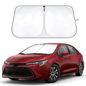 EcoNour Windshield Sunshade for Toyota Corolla 2019-2025 - 240T Polyester UV & Heat Blocker - Foldable Sun Visor - Premium Interior Protection Customized