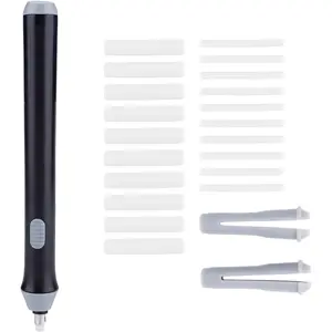 Electric Eraser Kit Automatic Pencil Eraser Battery Operated with 20 Eraser Refills Detailer Tool for Artists Sketching Pencils/Drafting Pencil/Graphite(Black)