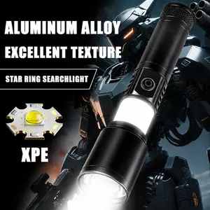 2026 New Super Bright Rechargeable LED Flashlight,Aluminum Alloy Flashlight with Adjustable Zoom,Type-C USB Charging,SOS Mode,Long Range Beam,Portable Camping Emergency Light Gift for Men