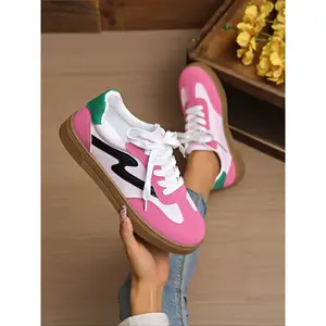 Women's Fashion Colors - Block Lace Canvas Sports Shoes, Comfortable and Lightweight Outdoor Spring/Summer Sports ShoesRAIMENTRY