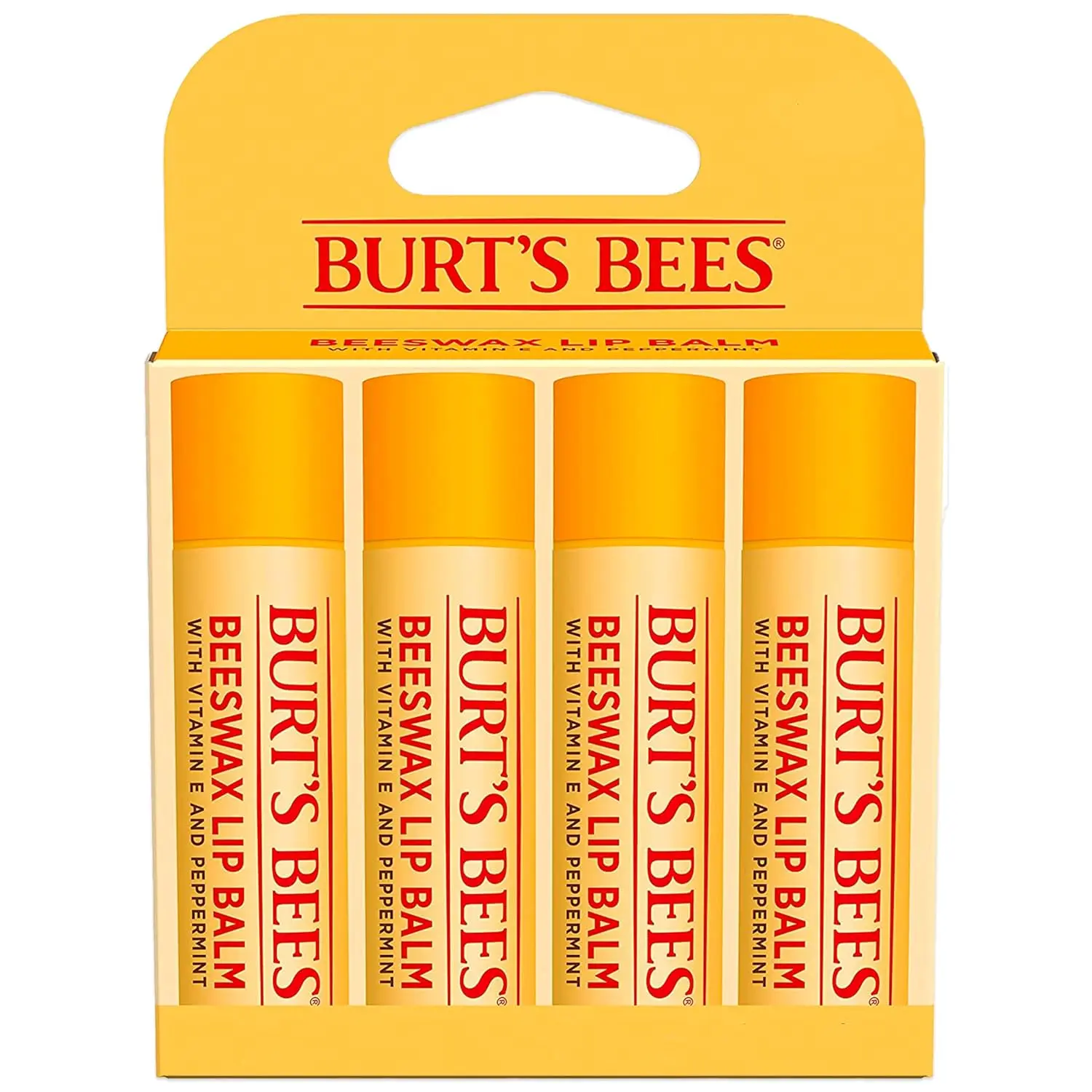 100% Natural Moisturizing Lip Balm Original Beeswax and Peppermint Hydrating Lip Care