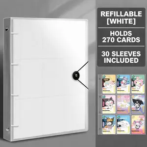A4 Loose Leaf Card Binder 30 Pages 270 Slots Transparent Card Holder Collection Album - No Cards Included