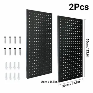 2/4pcs Ultrawall Metal Pegboard Wall Panels | Peg Boards For Garage Tool Storage, Durable Metal Construction