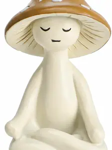 Meditation Mushrooms Decorative Figurine, Statue, Zen Meditation Mushroom Ornament, Relaxation and Peaceful Home Decoration